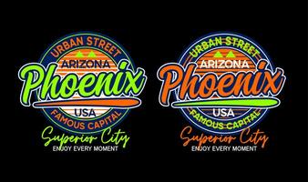 Phoenix typography design, for print on t shirts etc. vector