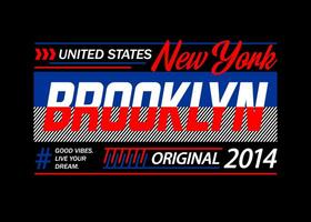 New York Brooklyn typography design, for print on t shirts etc. vector