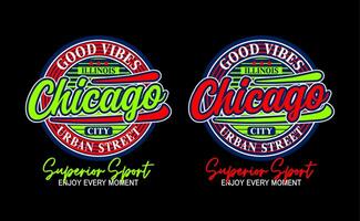 Chicago typography design, for print on t shirts etc. vector