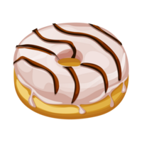Donut with glaze. Donut icon. Sweet dessert. Fast food. png