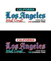Los Angeles urban style typeface vintage college, for print on t shirts etc. vector