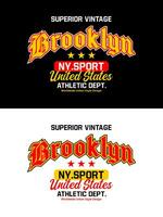 Brooklyn vintage college varsity, for print on t shirts etc. vector