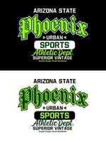 Phoenix vintage college varsity design, for print on t shirts etc. vector