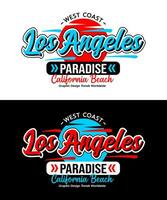 Los Angeles city circle urban vintage calligraphy typeface, for print on t shirts etc. vector