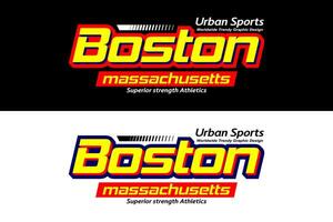 Boston urban sports design, for print on t shirts etc. vector