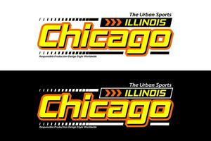 Chicago urban sports design, for print on t shirts etc. vector