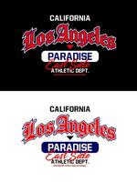 Los Angeles vintage college varsity design, for print on t shirts etc. vector