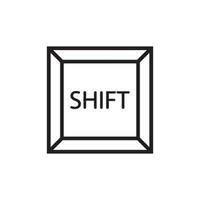 shift key icon vector