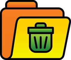 Delete Folder Vector Icon Design