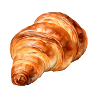 schön Croissant Aquarell ai generiert png