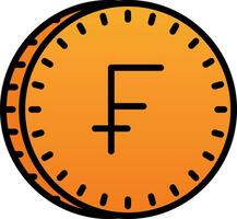 Swiss Franc Vector Icon Design