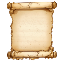 Parchment paper scroll papyrus empty frame blank png