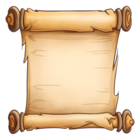 Parchment paper scroll papyrus empty frame blank png