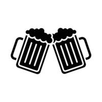 beer glass icon vector design template simple and clean