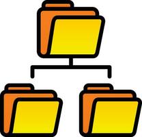Folder Sharing Vector Icon Design