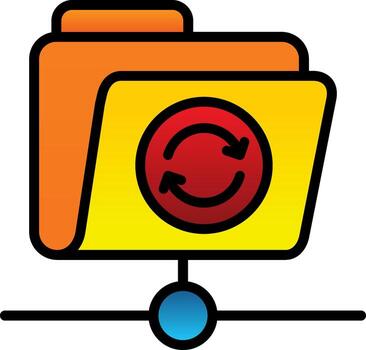 diseño de icono de vector de carpeta