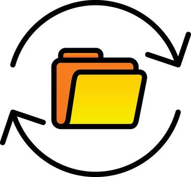 diseño de icono de vector de carpeta