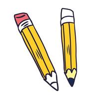 Vector yellow wooden pencil design vector