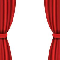 Vector realistic red curtain background