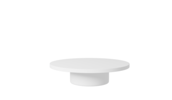png blanco realista 3d cilindro pedestal podio con transparente 3d representación