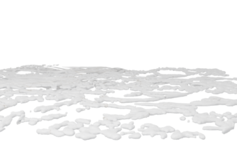 3D rendering Landscape. FROSTY WINTER. snow floor winter season. PNG