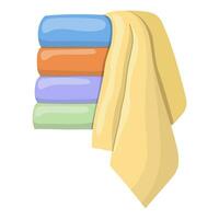 a stack of towels for the body, towels for the bathroom. vector illustration.