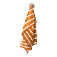 a kitchen towel is hanging on a hook. vector illustration.