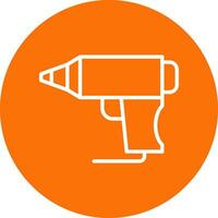 Hot Glue Gun Vector Icon Design