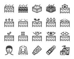 skin icon set,vector and illustration vector