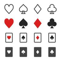 playing card icon set,vector and illustration vector
