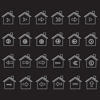 House vector icon set. home illustration sign collection. building symbol.