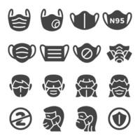 mask icon set,vector and illustration vector