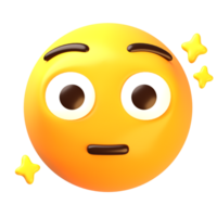 gênant visage 3d emoji icône png