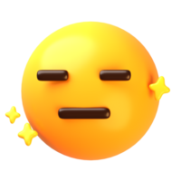 uitdrukkingsloos gezicht 3d emoji icoon png