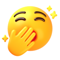 slaperig geeuwen 3d emoji icoon png