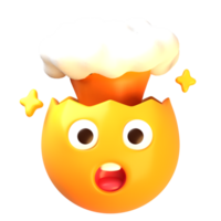 overwerkt gezicht 3d emoji icoon png