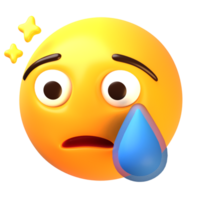 Weinen Gesicht 3d Emoji Symbol png