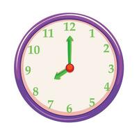 Vector wall clock on white background