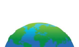 vector tierra globo con verde continentes moderno mundo mapa concepto. mundo mapa realista azul pelota ilustración