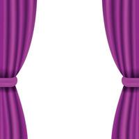 Vector realistic purple curtain background