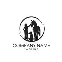 horse logo design vector