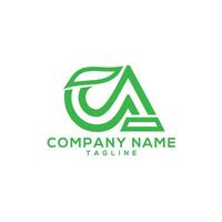 ca typography logo design vector