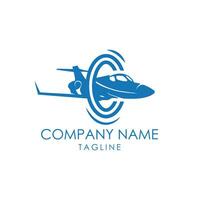 aircraft logo design vector