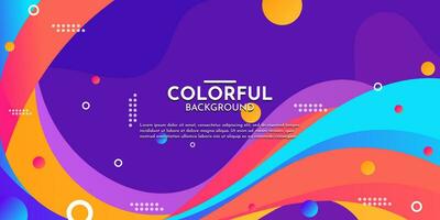 Colorful flow background with modern abstract shapes. Very suitable for poster, banner, cover, advertisement, wallpaper, etc. vector