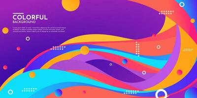 Colorful flow background with modern abstract shapes. Very suitable for poster, banner, cover, advertisement, wallpaper, etc. vector