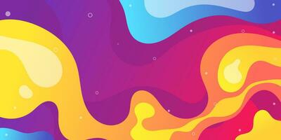 Colorful flowing wave background with modern abstract shapes. Very suitable for poster, banner, cover, advertisement, wallpaper, etc. vector