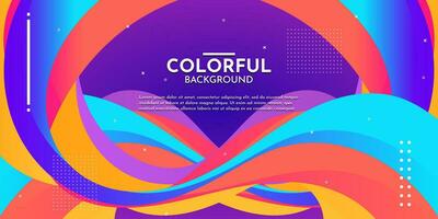 Colorful flow background with modern abstract shapes. Very suitable for poster, banner, cover, advertisement, wallpaper, etc. vector