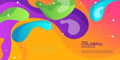 Colorful flow background with modern abstract shapes. Very suitable for poster, banner, cover, advertisement, wallpaper, etc. vector