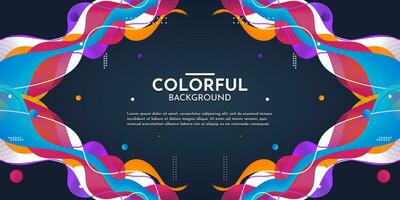 Colorful flowing wave background with modern abstract shapes. Very suitable for poster, banner, cover, advertisement, wallpaper, etc. vector