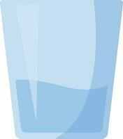 vaso de agua plano diseño aislado en blanco antecedentes vector